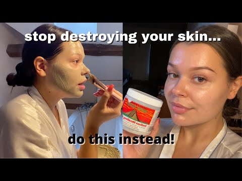HOW TO PROPERLY USE THE AZTEC CLAY MASK | Full AM & PM skincare routine demo