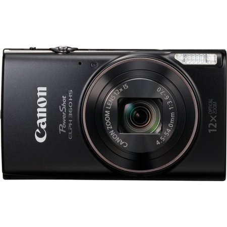 Canon PowerShot ELPH 360 HS Digital Camera (Black)