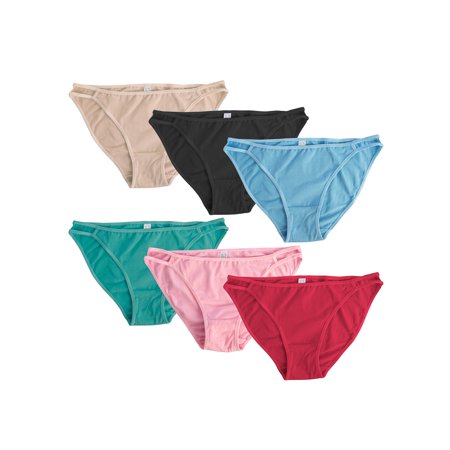 Jo & Bette 6 Pack Cotton Bikini Womens Underwear String Bikini Panties Soft Sexy Underwear For Women