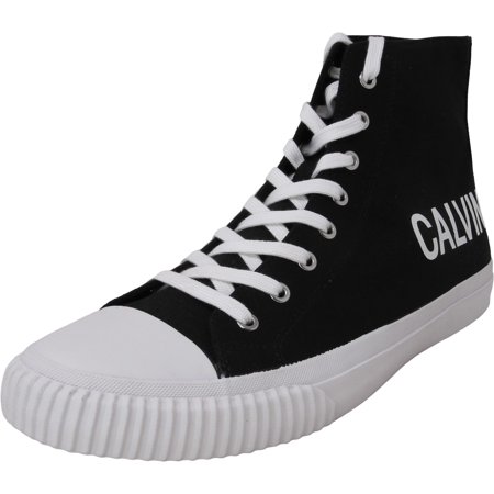Calvin Klein Men's Iacopo Canvas Black High-Top Fabric Sneaker - 11.5M
