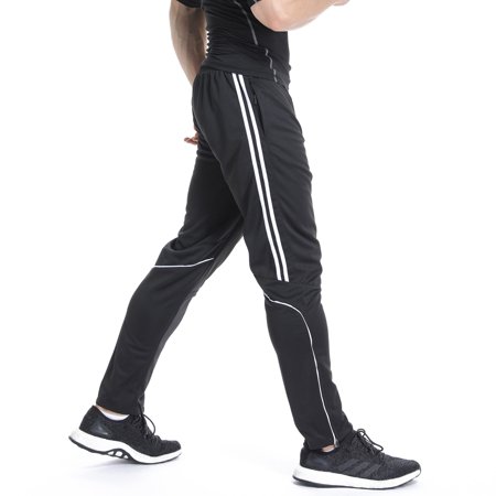 FITTOO Men Soccer Training Pants Athletic Track Pants Sports Active Pants Running Jogger Pants Fit Trousers
