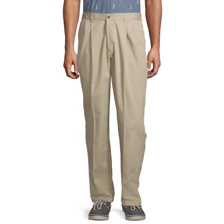 George Big Men's Pleated 100% Cotton Twill Pant with Scotchgard