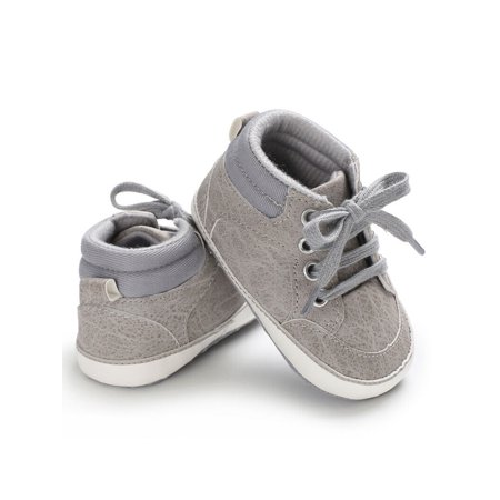Newborn Baby Kids Girl Boys Cute Cotton First Walkers Lace-Up Sneakers Shoes
