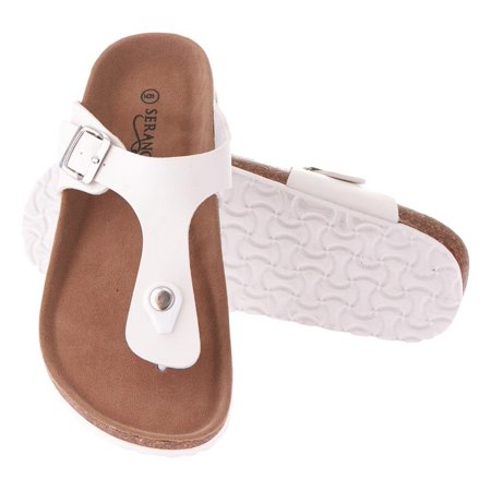 Seranoma Thong Sandal For Women ? Platform Slide Sandals With Cork Wedge Sole And Microfiber Insole, Buckle Closure, Easy Slip On, Comfortable Design For Spring And Summer, Boho Style