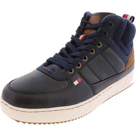 Tommy Hilfiger Men's Manzu Dark Blue High-Top Sneaker - 11.5M