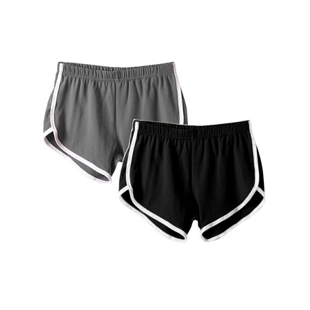 (2 Pack) Women Yoga Shorts Side Striped Fitness Sports Gym Activewear Running Jogging Summer Beach Shorts Casual Lounge Hot Pants