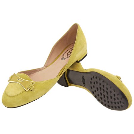 Tods Womens Shoes Medium Lemon, Brand Size 35.5 ( US Size 5.5 )