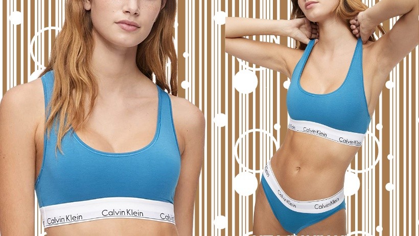 Calvin Klein, Intimates & Sleepwear, Calvin Klein Navy Blue Ribbed Bra  Large Sports Bralette Lounge Wireless B93
