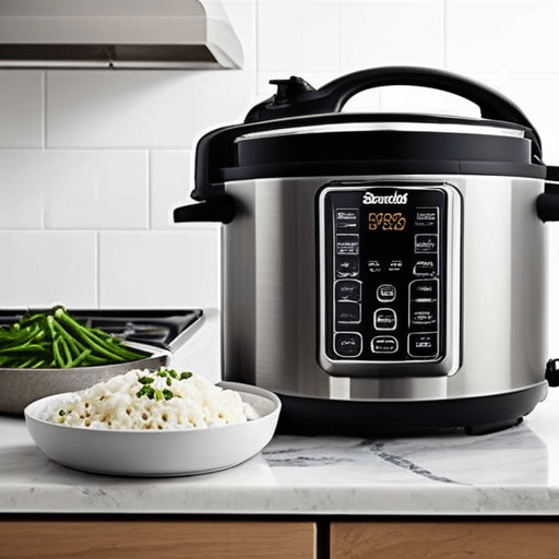 a rice and vegetables on a counter