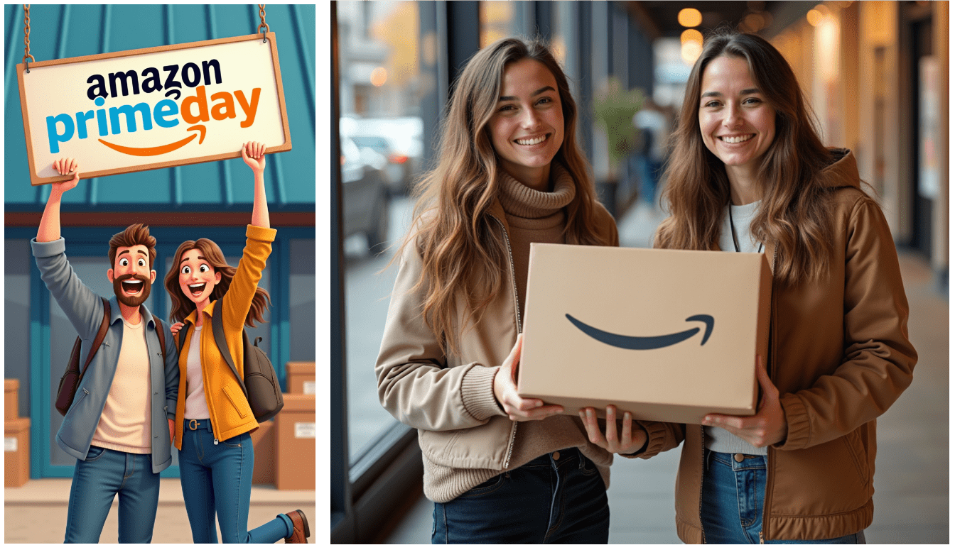 a woman holding a box and smiling
